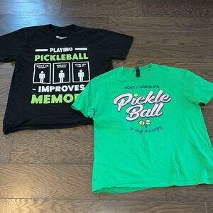 2-Green Pink North Carolina Pickleball Is My Therapy & Improves Memory T Shirt